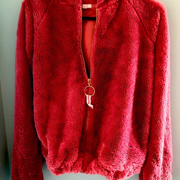 Pink fluff “fur” sweater/ jacket - Picture 2 of 4